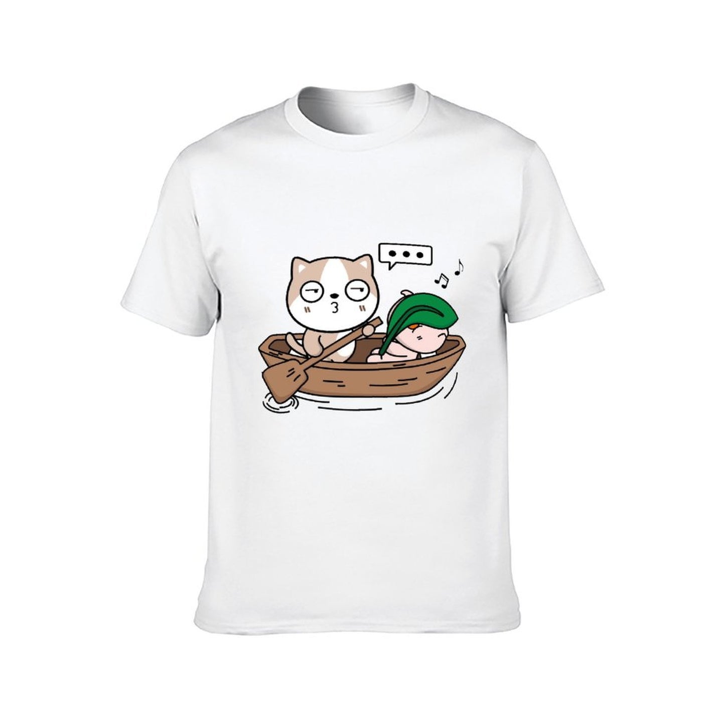 Double-Stitched Breathable Front Graphic T-shirt