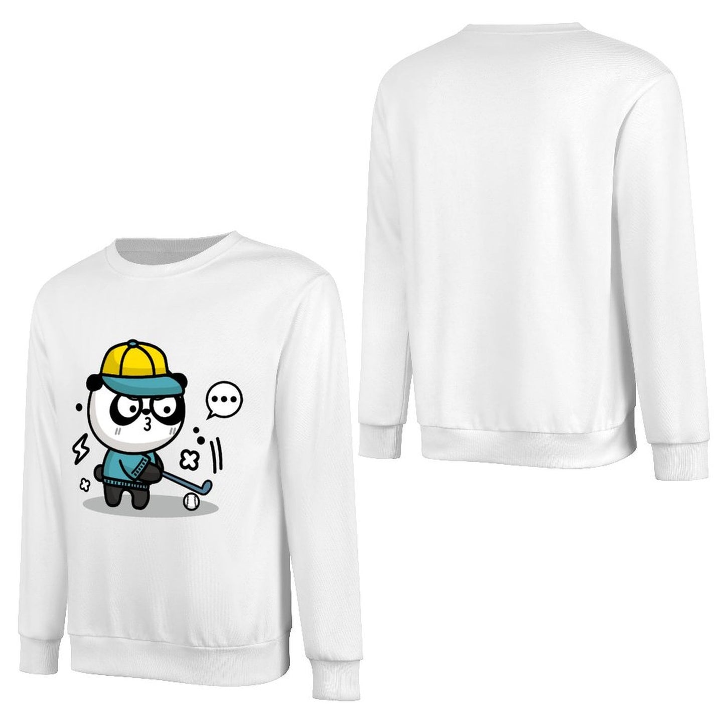 Front Patterned Long Sleeve TopRegular Batch-Printed