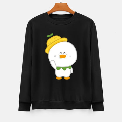  Front Patterned Long Sleeve TopLifestyleLine Crew Neck