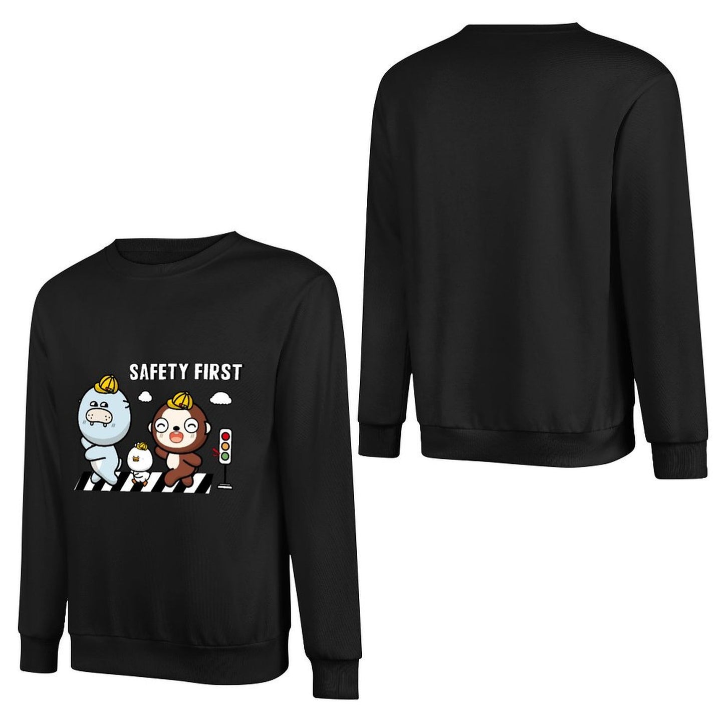 Front Patterned Long Sleeve TopHigh-Quality Relaxed Fit