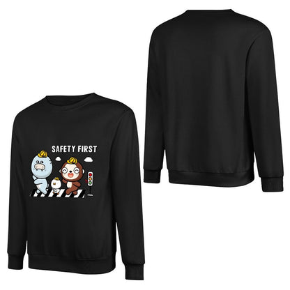 Front Patterned Long Sleeve TopHigh-Quality Relaxed Fit