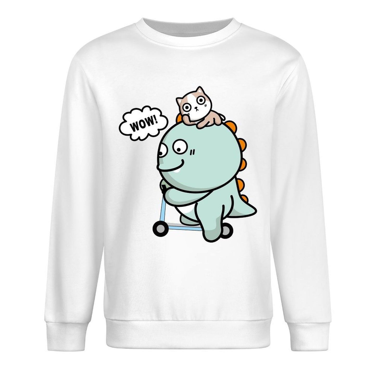 Front Patterned Long Sleeve TopCotton AllSeason