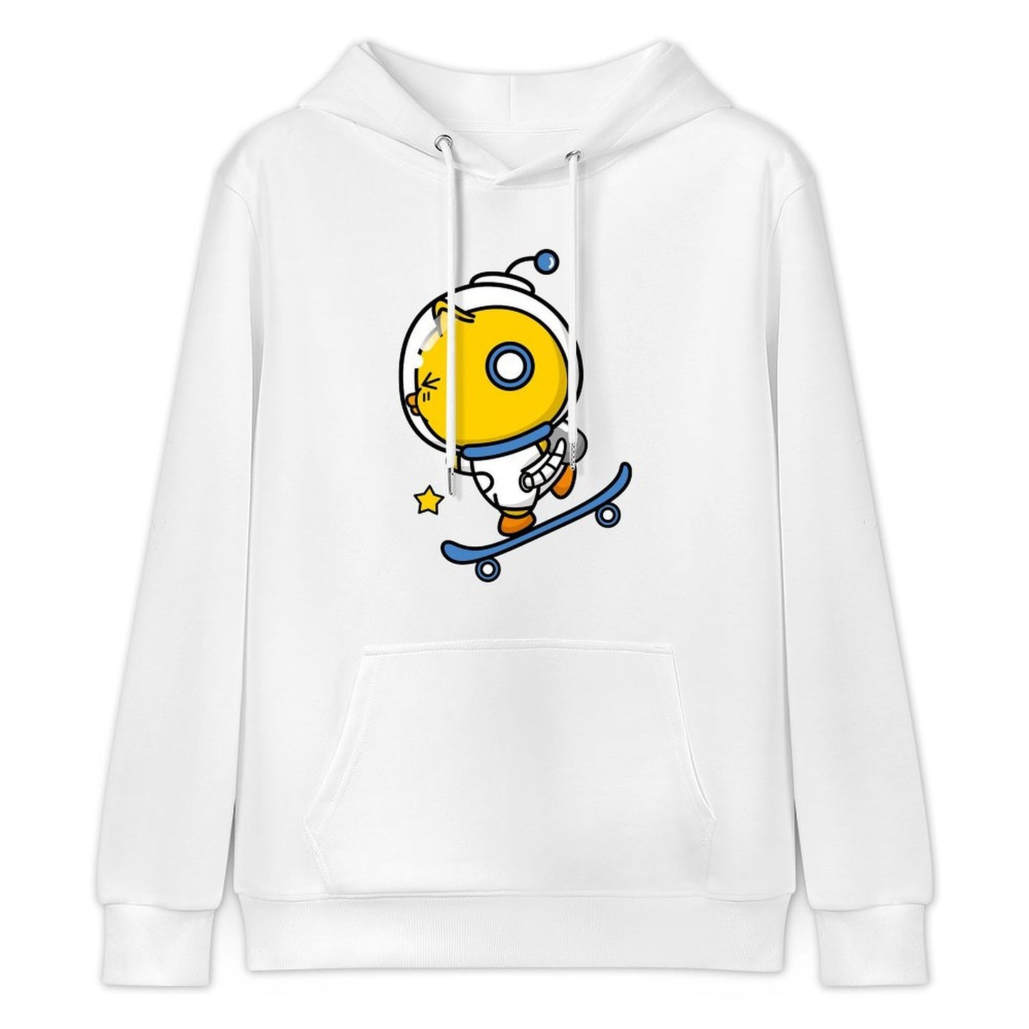 Bold Crewneck Front Graphic Hoodies