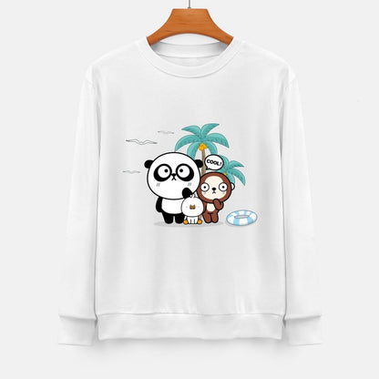 Front Patterned Long Sleeve TopSeamless Comfort