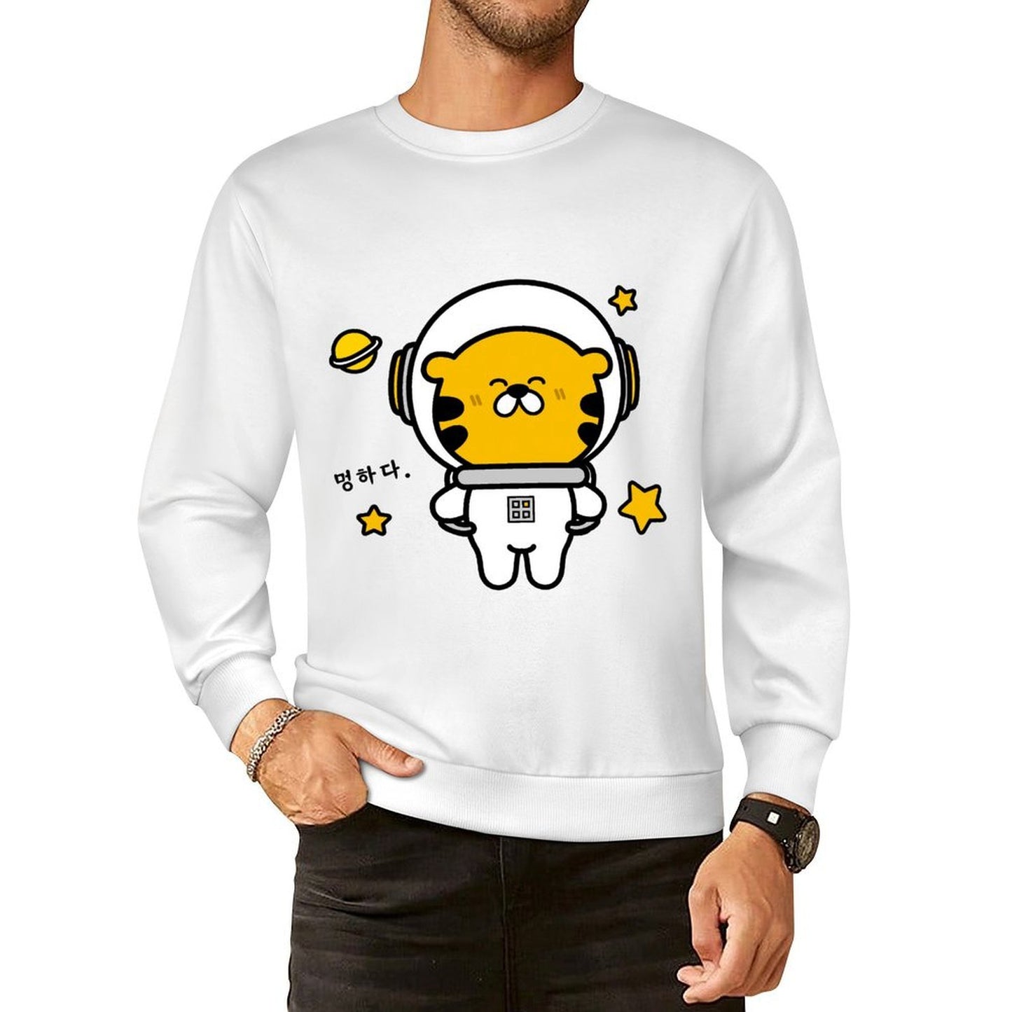 Front Patterned Long Sleeve TopHeat-Transfer CityStyle