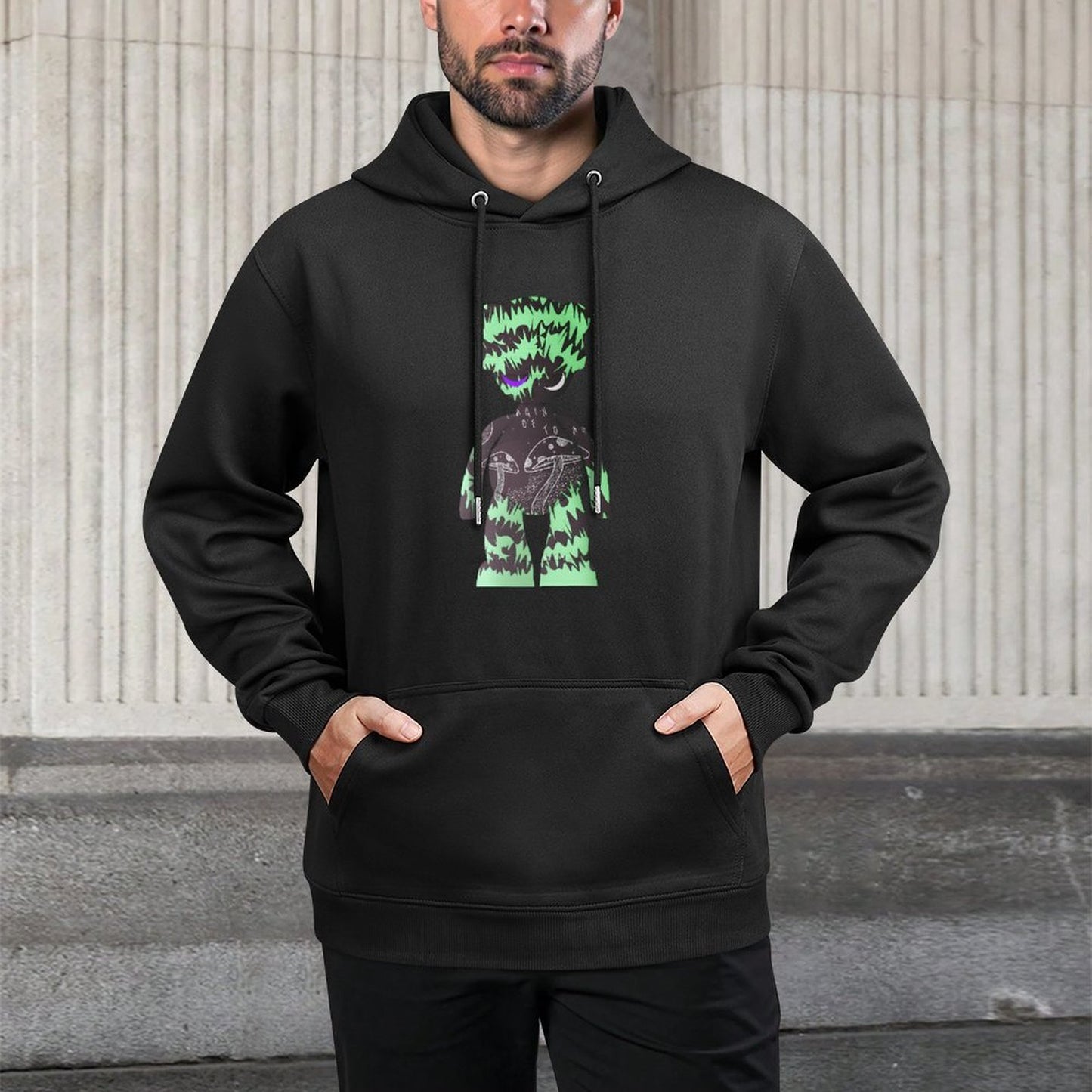 IPIB 250g Hooded Pocket Sweatshirt Front GraphicMen's Hooded  Sweatshirt6000132-5