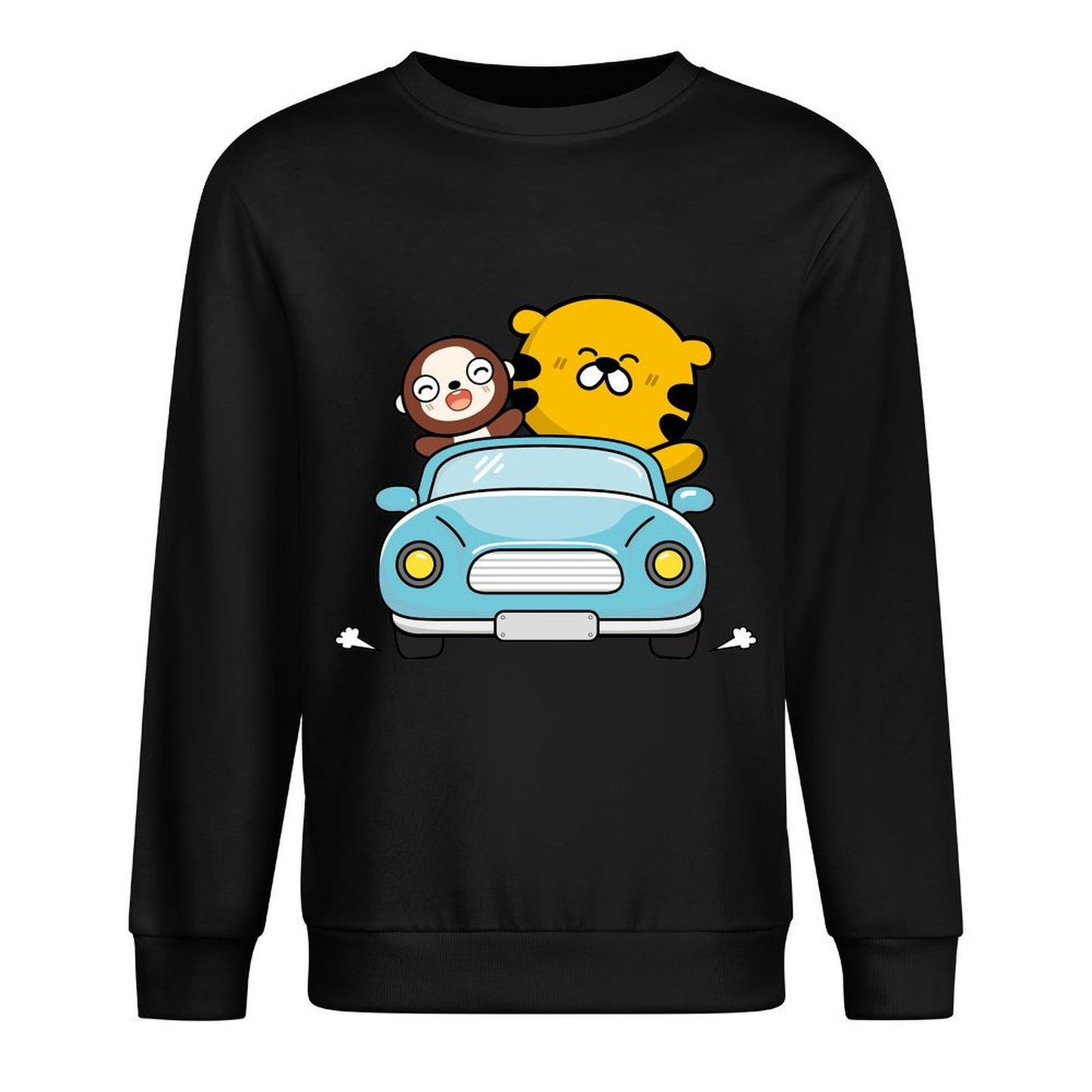 Front Patterned Long Sleeve TopStreet Oversized