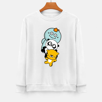 Front Patterned Long Sleeve TopDailyFit Plain