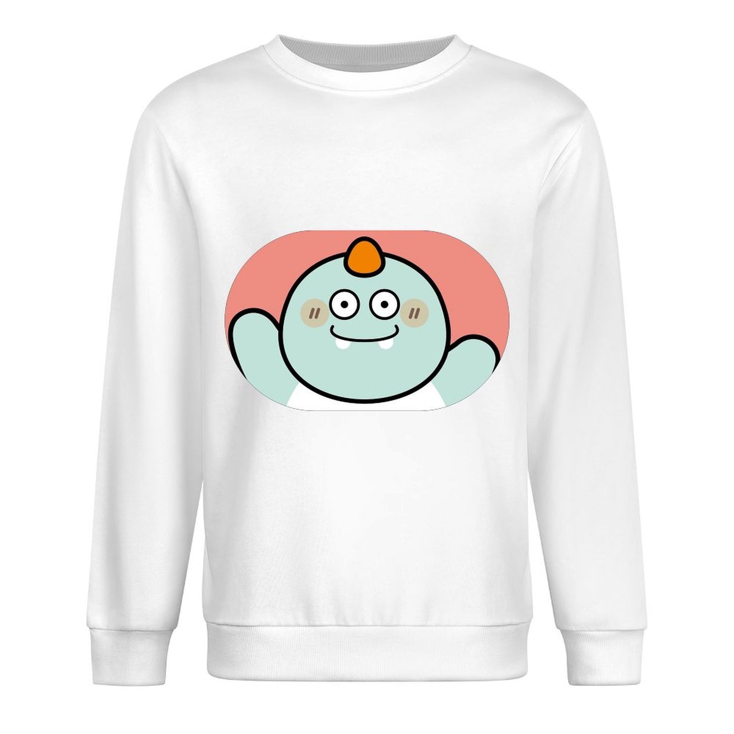 Front Patterned Long Sleeve TopDouble-Stitched Eco / Sustainable