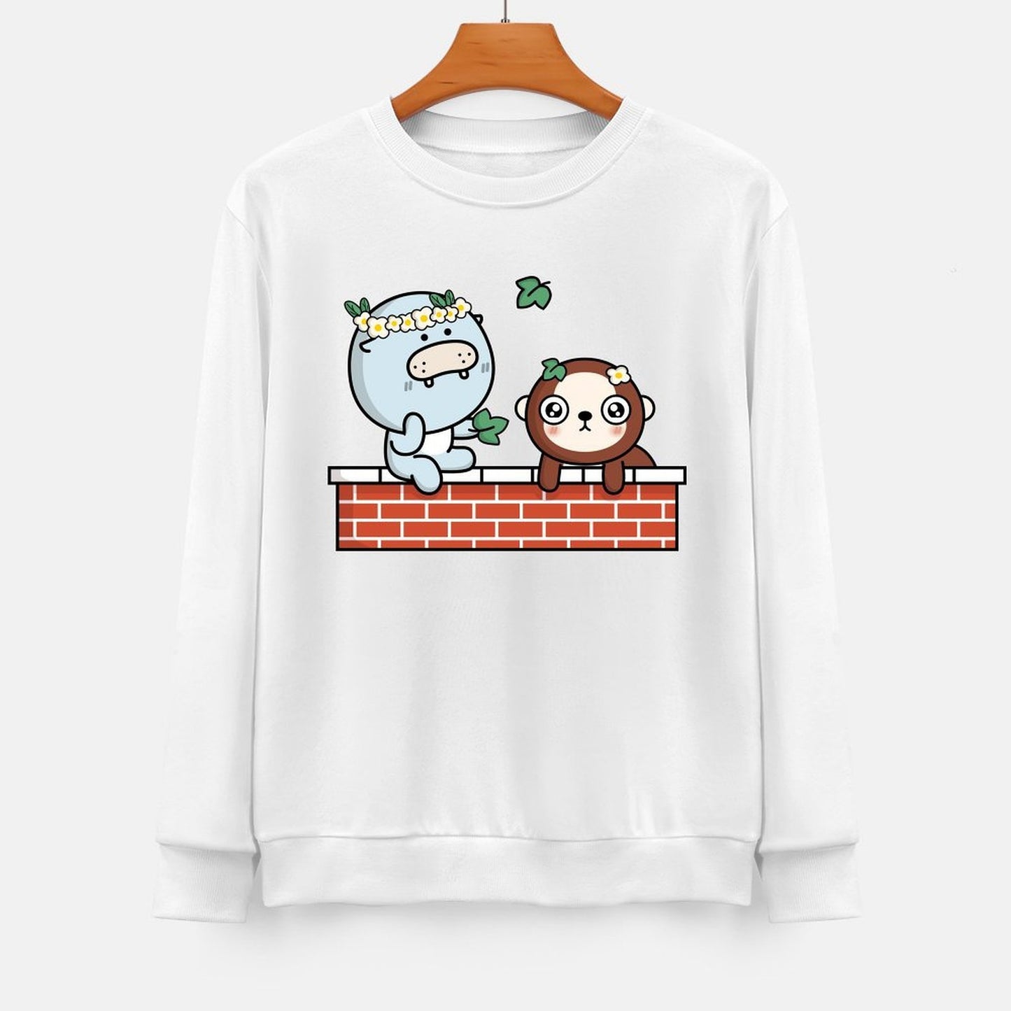 Front Patterned Long Sleeve TopSoftFeel Smooth