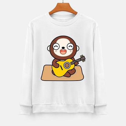 Front Patterned Long Sleeve TopModernFit Batch-Printed