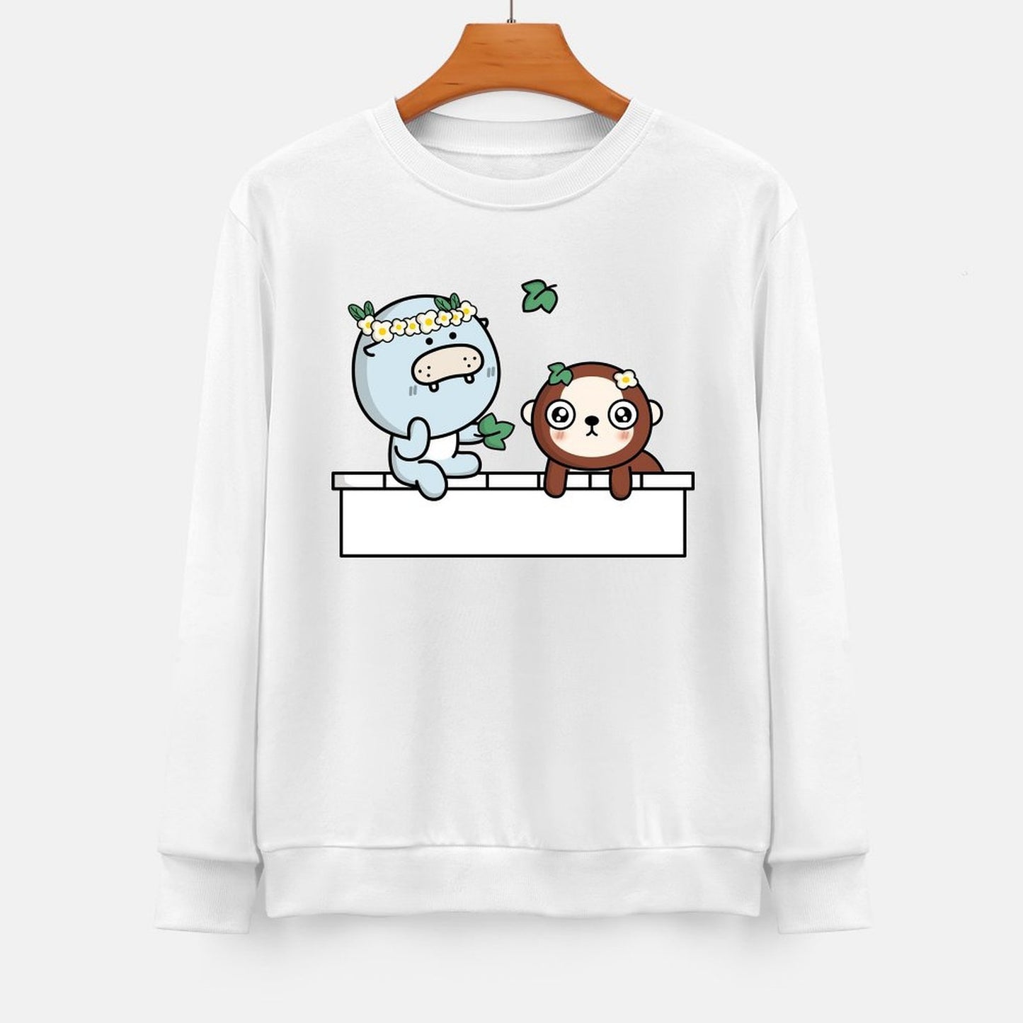 Front Patterned Long Sleeve TopNeutral CleanCut