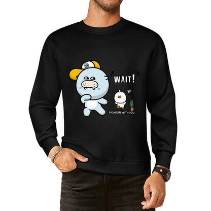 Front Patterned Long Sleeve TopSmooth Feel Heat-Transfer