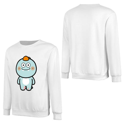 Front Patterned Long Sleeve TopLooseFit StreetFit