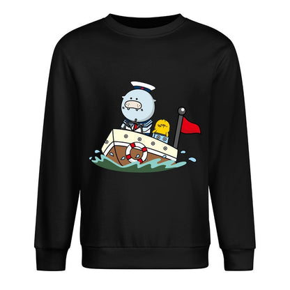 Front Patterned Long Sleeve TopSoftstyle Casual