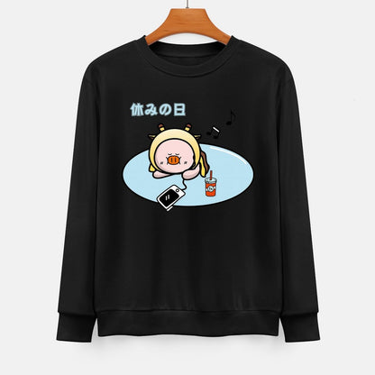 Front Patterned Long Sleeve TopStreet EverydayWear