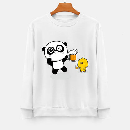 Front Patterned Long Sleeve TopSleek Cotton