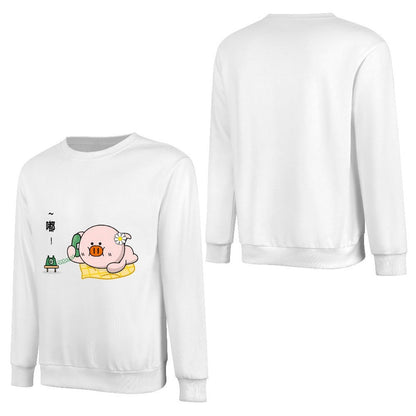 Front Patterned Long Sleeve TopPlain Solid