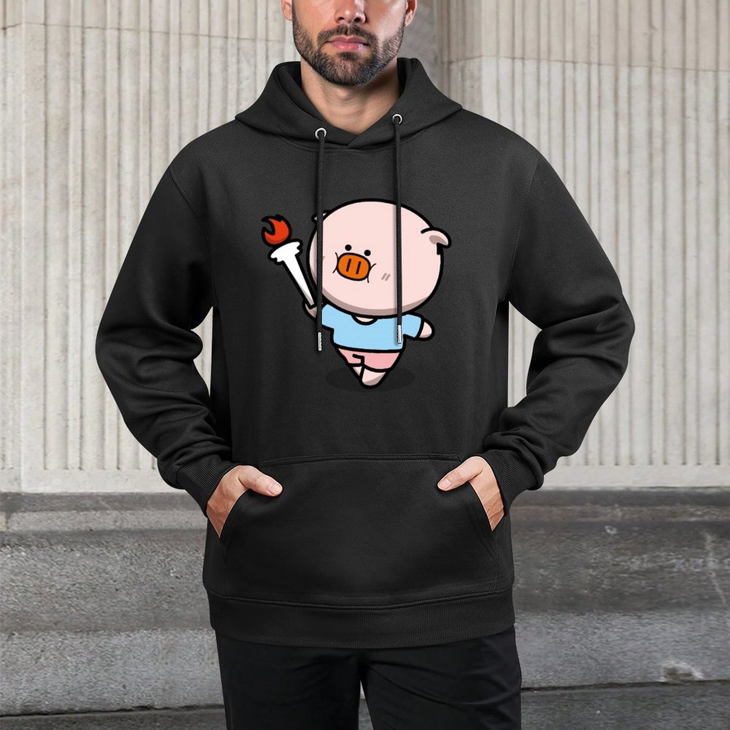 Casual 100% Cotton Front Graphic Hoodies