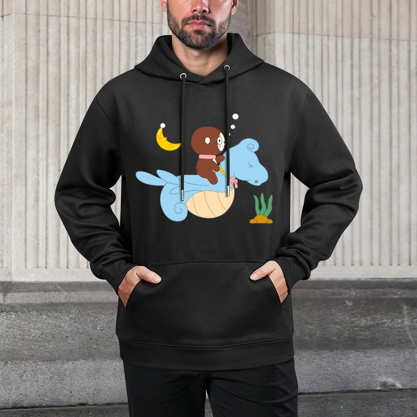 ModernFit Cotton Front Graphic Hoodies