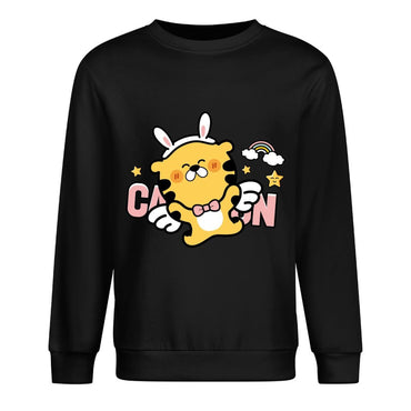 Front Patterned Long Sleeve TopSoftWear Double-Stitched