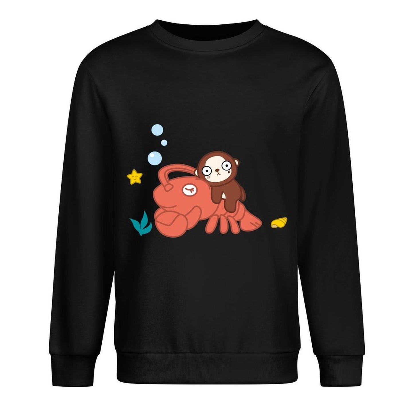 Front Patterned Long Sleeve TopEasy-Care Sharp