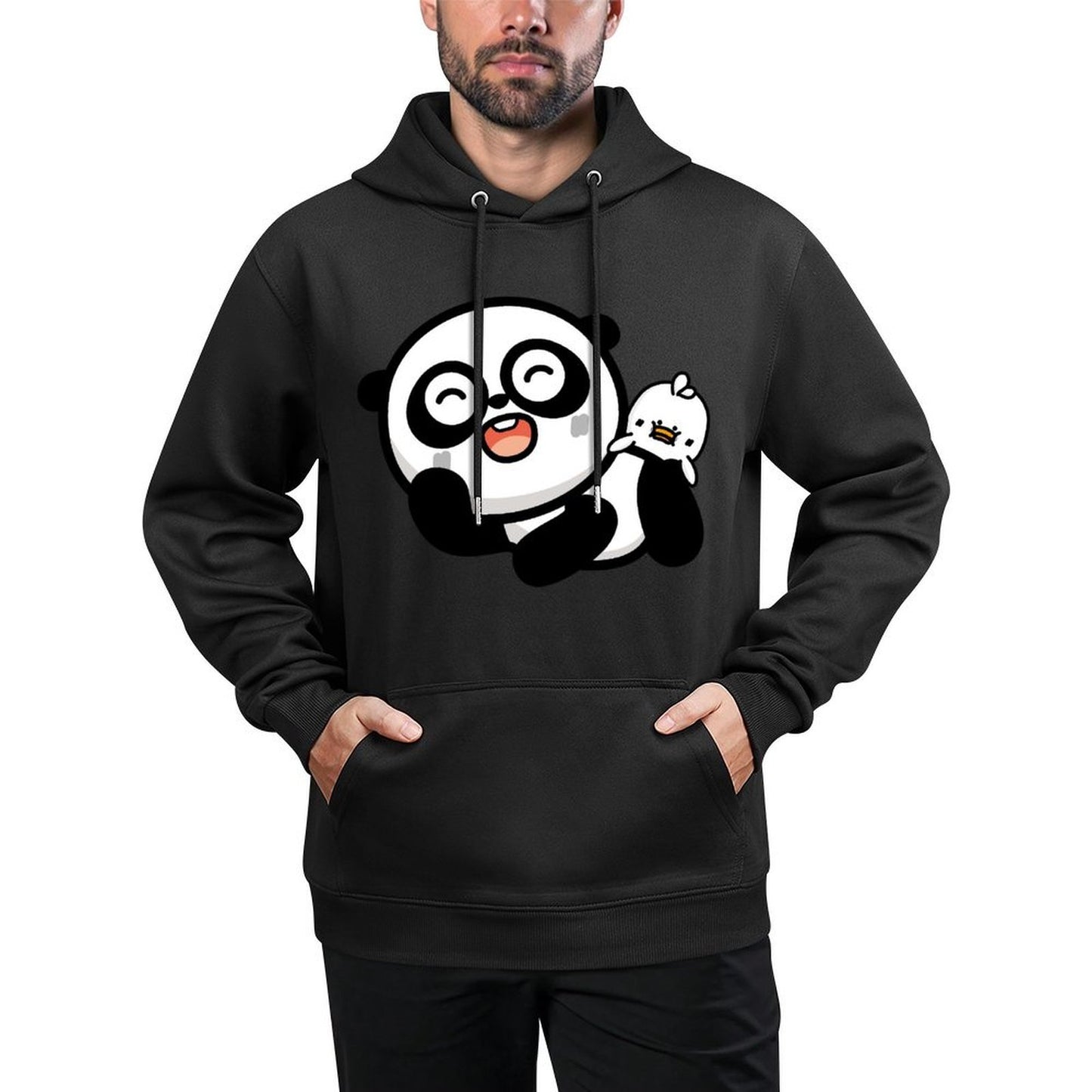 Solid DailyFit Front Graphic Hoodies