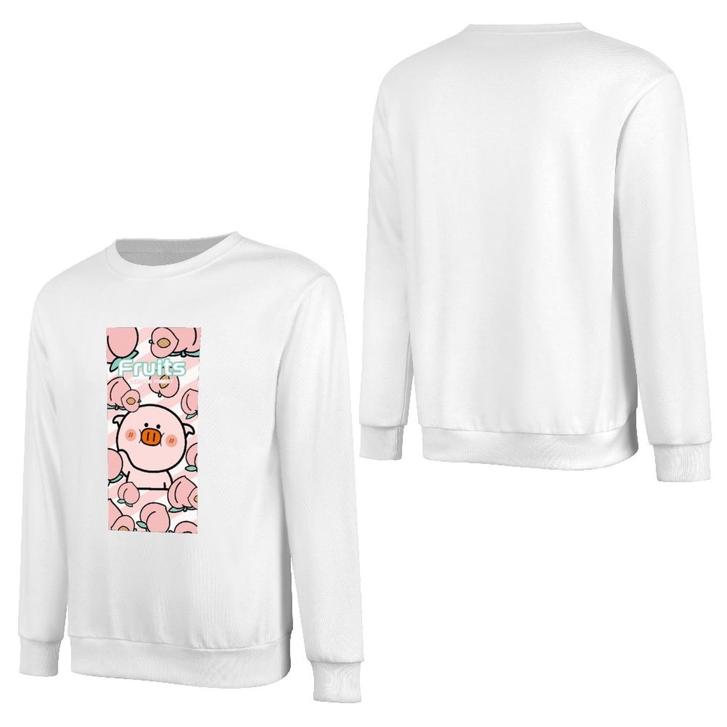 Front Patterned Long Sleeve TopStandard Softstyle