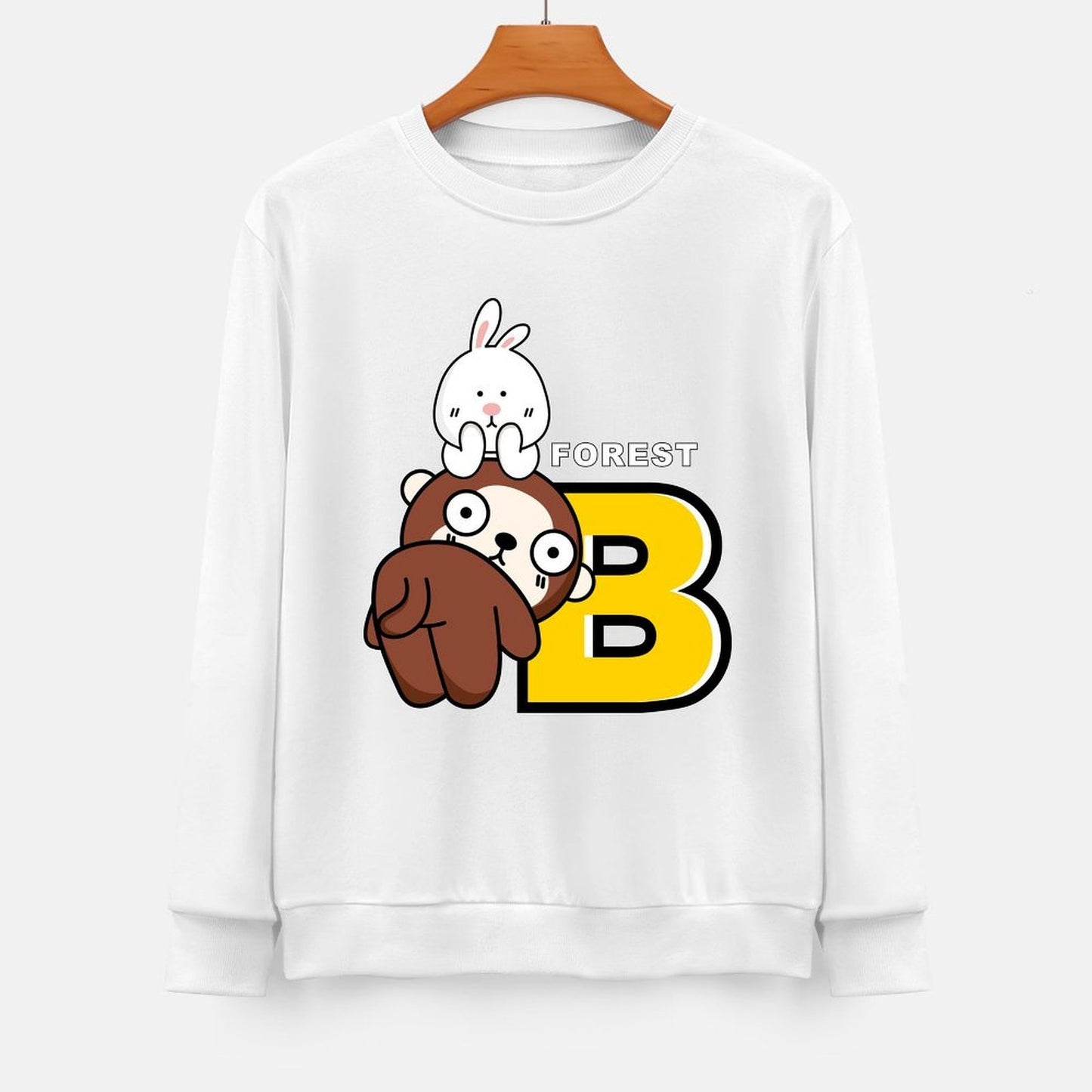 Front Patterned Long Sleeve TopEasyWear Softstyle