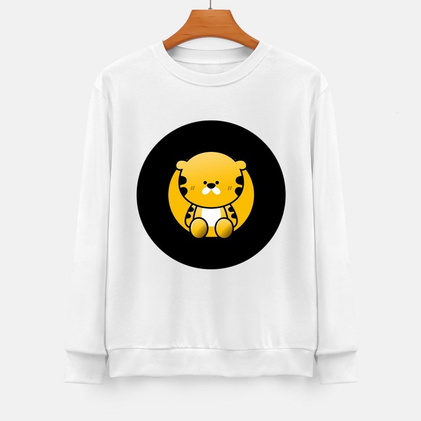 Front Patterned Long Sleeve TopVintage Batch-Printed