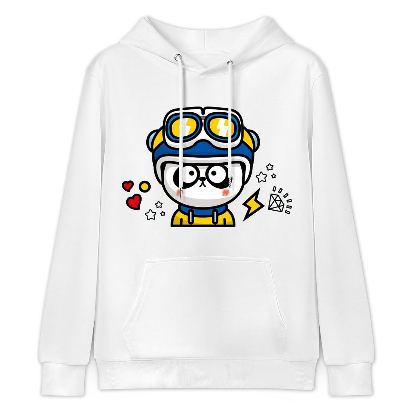 Comfort Solid Front Graphic Hoodies