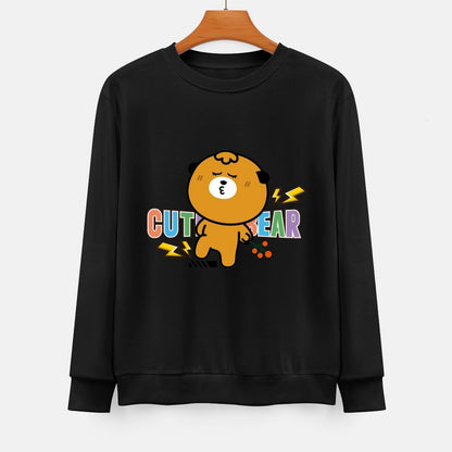  Front Patterned Long Sleeve TopStreetStyle Weekend