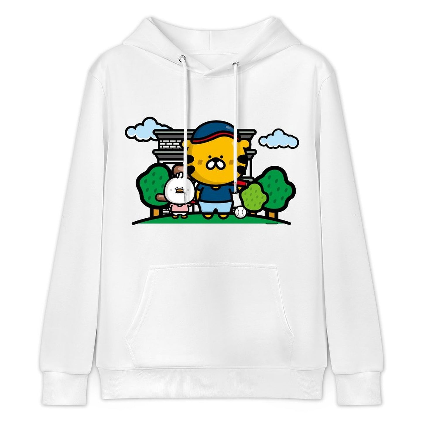 Slim Fit Clean Front Graphic Hoodies