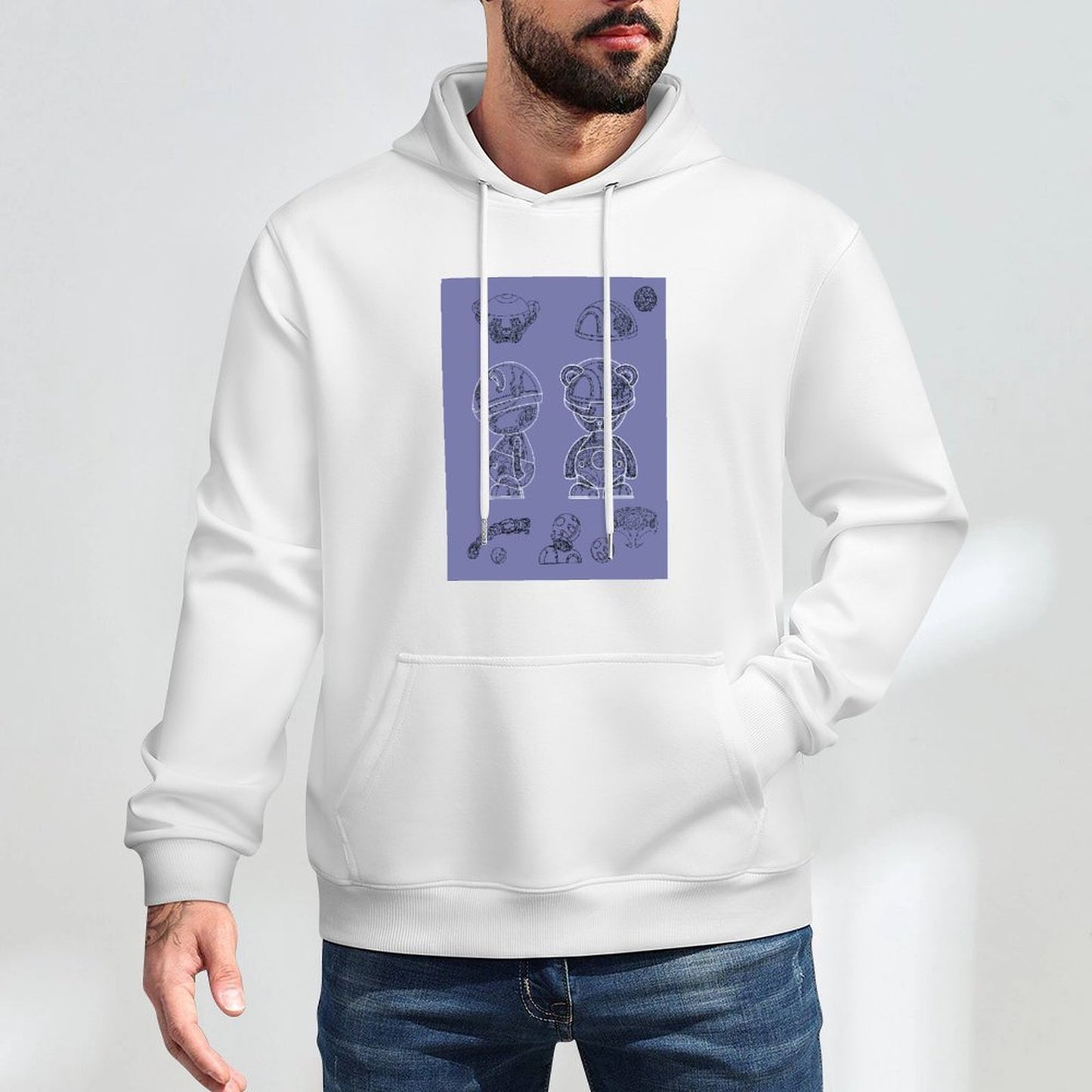 Hoodie Front PatternEco / Sustainable Crisp Print