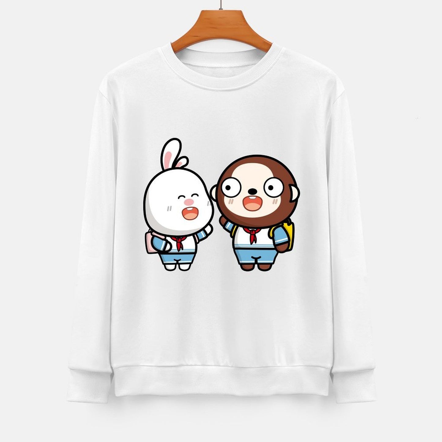 Front Patterned Long Sleeve TopSlim Fit Design-Your-Own