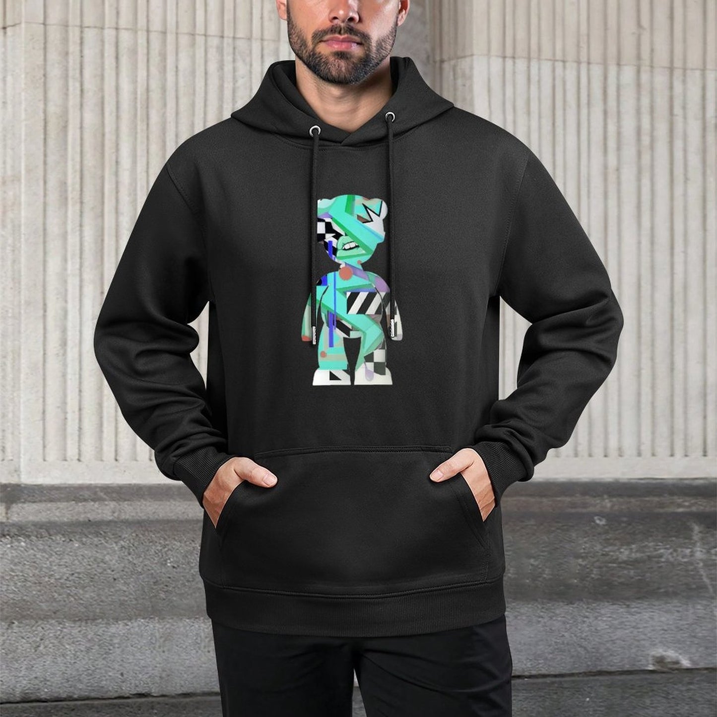 Hoodie Front PatternClean Edges Plain