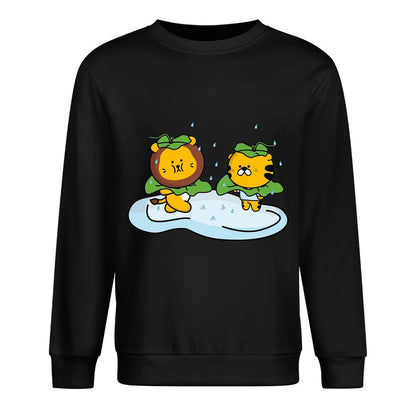 Front Patterned Long Sleeve TopPrinting PureStyle