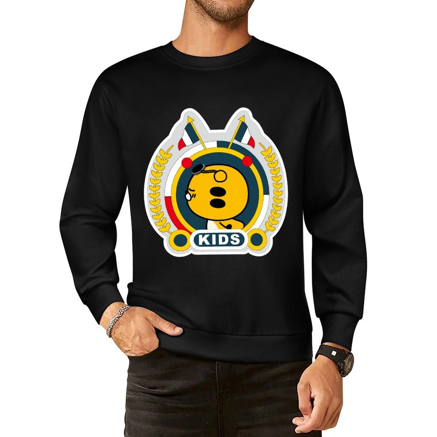 Front Patterned Long Sleeve TopBold Studio