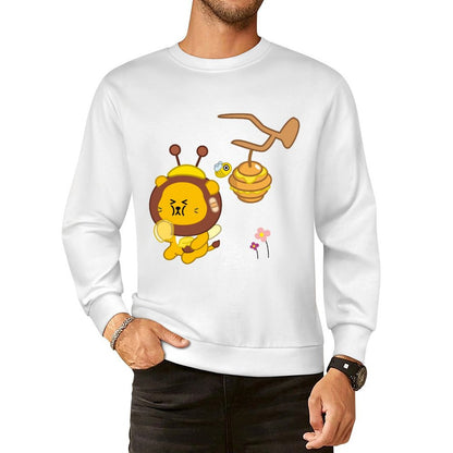 Front Patterned Long Sleeve TopCrewneck Plain