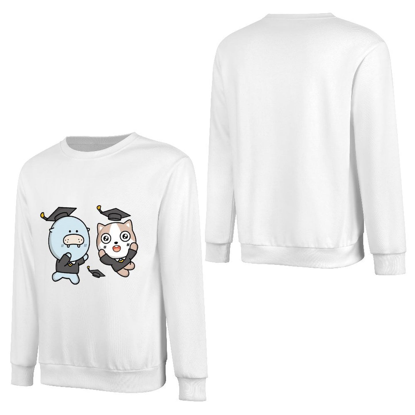 Front Patterned Long Sleeve TopRegular Minimal