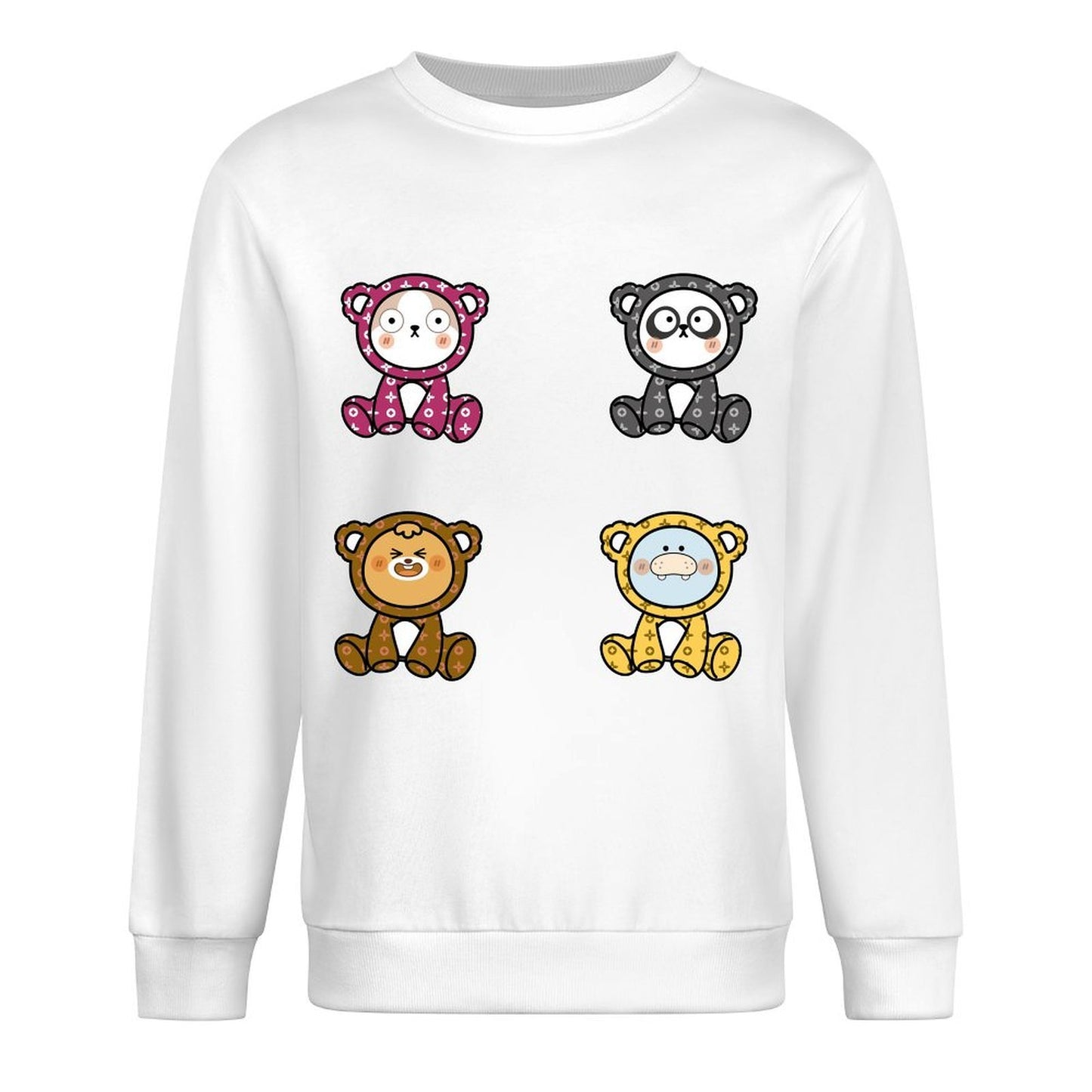 Front Patterned Long Sleeve TopSoftFeel Basic