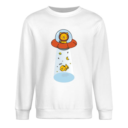 Front Patterned Long Sleeve TopBasicSeries Oversized