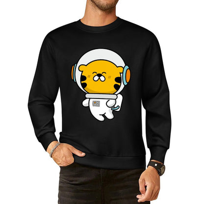 Front Patterned Long Sleeve TopHeavyweight Logo-Ready