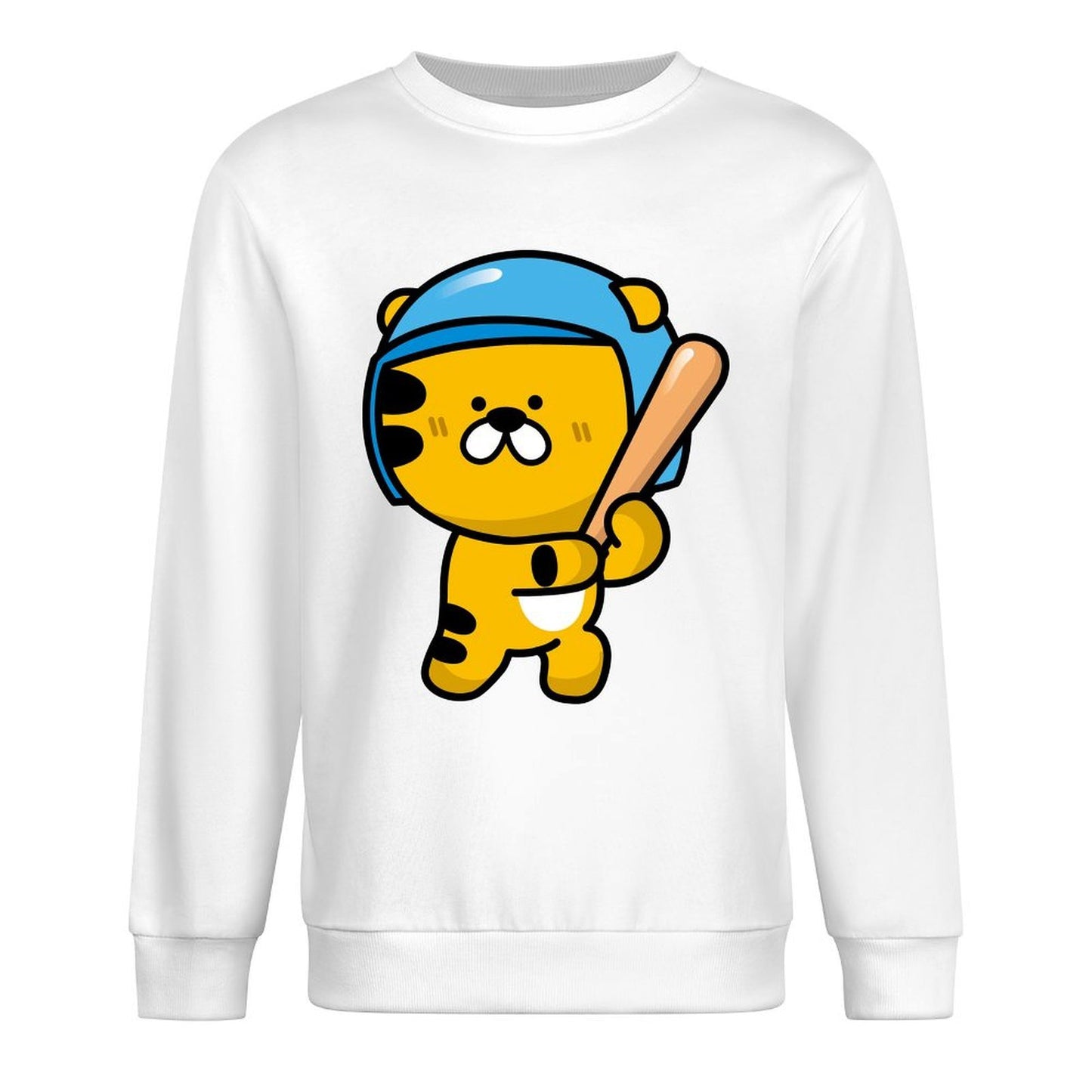 Front Patterned Long Sleeve TopEasy-Care Fade-Proof