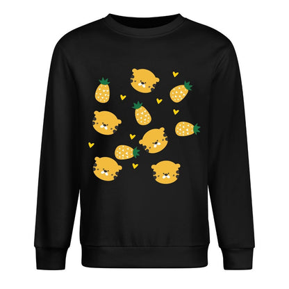 Front Patterned Long Sleeve TopStrong Tear-Resistant