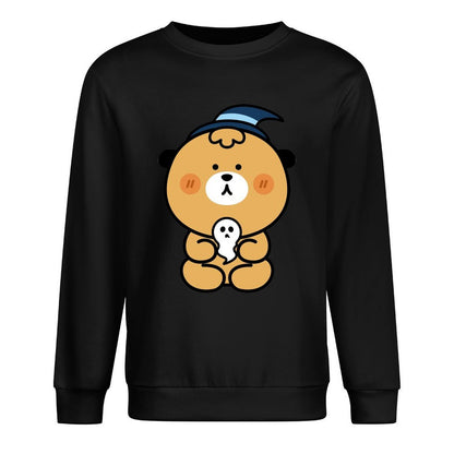 Front Patterned Long Sleeve TopBold TimelessComfort